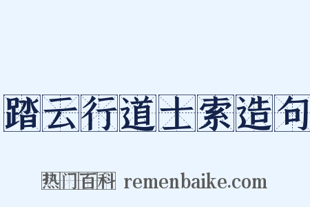 踏云行道士索造句是什么意思的图片